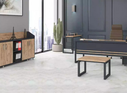 Großes Büromöbel Komplettes Set Arbeitszimmermöbel Schrank Schreibtisch