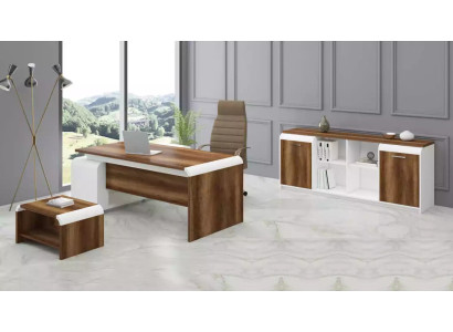 Büromöbel-Set Büroeinrichtung Schreibtisch Aktenschrank Schrank Luxus