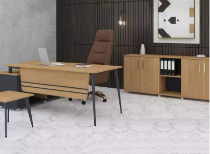 Arbeitszimmer Set Neu Couchtisch Modern Design Eckschreibtisch 3 tlg