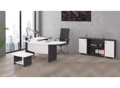 Moderne Büromöbel Set Büromöbelgarnitur Arbeitsplatzgestaltung 3tlg