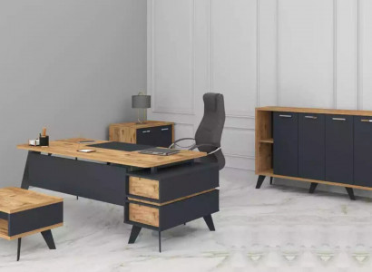 Einrichtung Büro Set Arbeitszimmer Schreibtische Schränke Tisch 4tlg