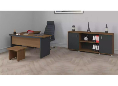 Klassische Holzmöbel Büro Set Eckschreibtisch Arbeitszimmermöbel