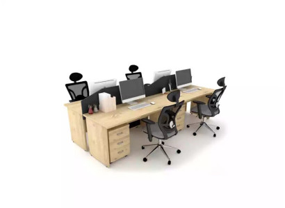 Großer Holz Schreibtisch Arbeitszimmer Computertisch Moderne Büromöbel