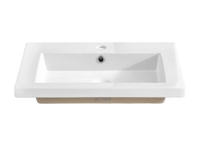 Keramik Waschtisch Deko Waschbecken Aufsatzwaschtisch Weiß Waschbecken