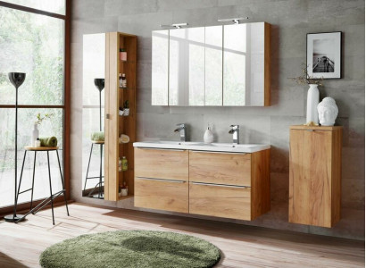 Spiegelschrank Wandschrank Badezimmerschrank mit Spiegel 60 cm Regal