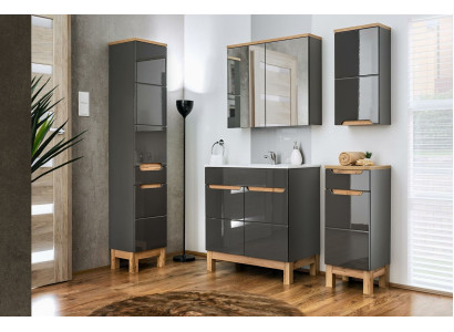 Design Möbel Badezimmer Bad Set Garnitur Schrank Waschbecken Badmöbelsets 5tlg.