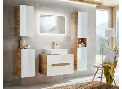 Design Badezimmer Möbel Bad 5tlg. Set Garnitur Schrank Waschbecken
