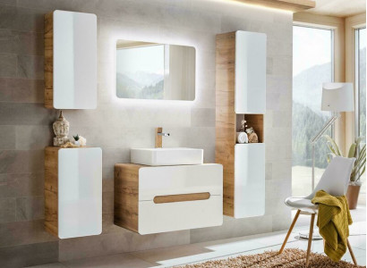 Design Badezimmer Möbel Bad 5tlg. Set Garnitur Schrank Waschbecken
