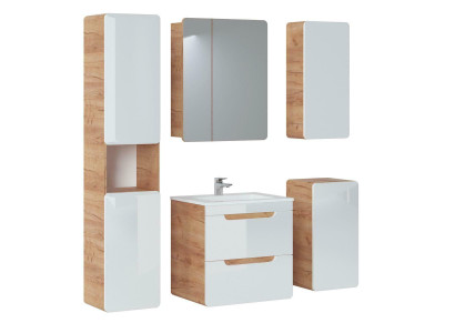 Design Badezimmer Möbel Bad 5tlg. Set Garnitur Schrank Deko Waschbecken