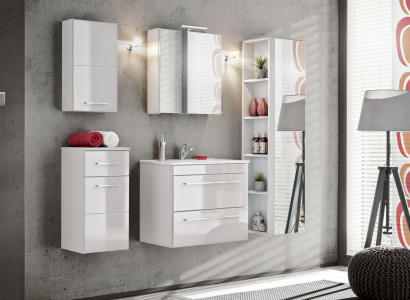 Design Badezimmer Möbel Deko Bad 5 tlg. Set Garnitur Schrank Waschbecken