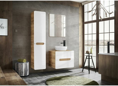 Design Badezimmer Möbel Bad Garnitur Schrank Waschbecken Beleuchtung