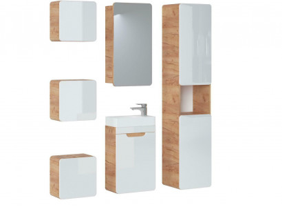 Design Badezimmer Möbel Bad 6tlg. Set Garnitur Schrank Waschbecken