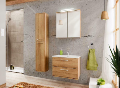 Design Badezimmer Möbel Bad 3 tlg. Deko Set Garnitur Schrank Waschbecken