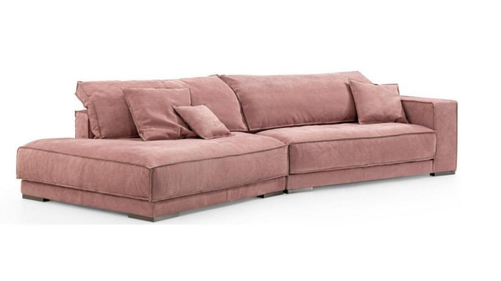 Rosa Big Sofa Couch xxl Stoffcouch Wohnzimmer Couchen 3-Sitzer Möbel