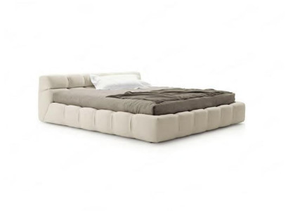 Weiß beige Bett Schlafzimmer Betten Doppelbetten Schlafbetten Textil