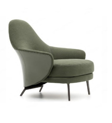 Luxus Sessel gepolsterter Sessel Chaiselongue Wohnzimmer Esszimmer Grün