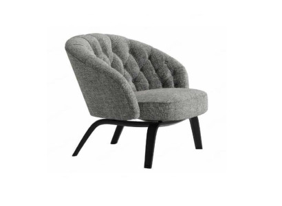 Stilvolle Polsterung aus Massivholz mit Nähten in Charcoal Chesterfield