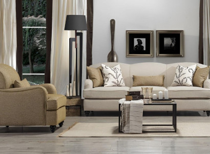 Sofa Set 2tlg Dreisitzer Sofa Modern Sessel Sofagarnitur Design Wohnzimmer