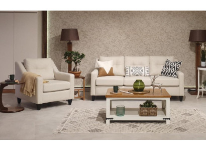 Design Wohnzimmer Sofagarnitur Dreisitze Sofa Modern Einrichtung Sessel