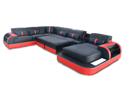 Multifunktion Sofa Couch Wohnlandschaft Couchen Polster Sofas LED Bettfunktion