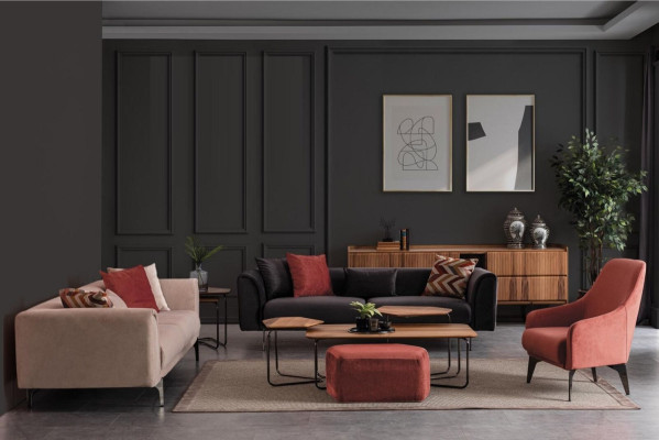 Moderne Sitzgruppe Luxus Sofas Dreisitzer Sessel 3+3+1 Set Wohnzimmer