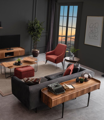 Große Wohnzimmer Luxus Couch Garnitur Dreisitzer Sessel Couchtisch 3+3+1