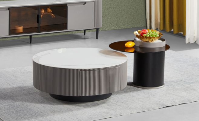 Runder Set 2x Couchtische Kaffeetisch Beistelltisch Design Wohnzimmer