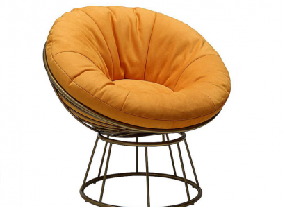 Sessel Club Lounge Designer Polster 1 Sitzer Relax Einsitzer Orange