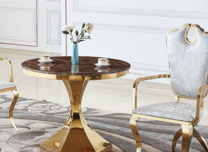 Esstisch Möbel Luxus Holz Modern Edelstahl Wohnzimmer Design Neu Gold