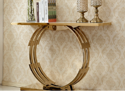 Konsole Luxus Sideboard Konsolen Tisch Anrichte Edelstahl Wohnzimmer Neu