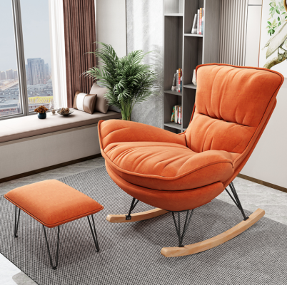 Sessel Design Relax Orange Textil Wohnzimmer Polster Luxus Einsitzer