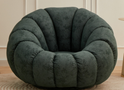 Sessel 1 Sitz Textil Wohn Zimmer Luxus Sessel Design Grau Modern Neu