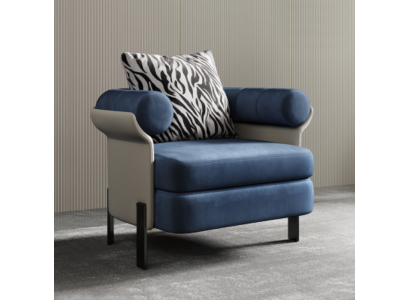 Sessel Lounge Designer Lehn Stuhl Polster Sofa 1 Sitzer Wohnzimmer Neu