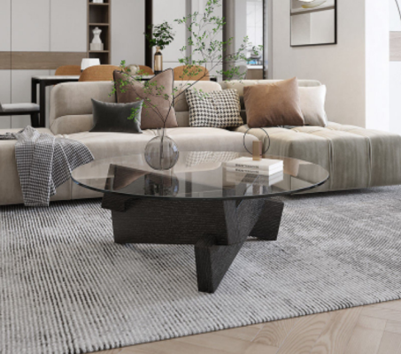 Couchtisch Design Möbel Luxus Neu schwarz Modern Wohnzimmer Holz Glas