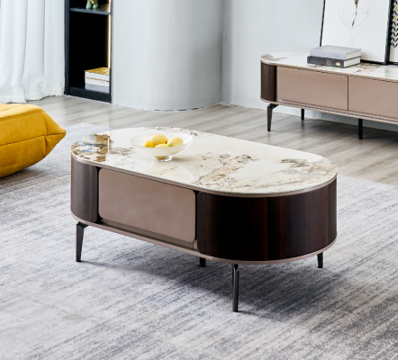 Designer Brauner Couchtisch Wohnzimmer Holz Möbel Beistelltisch Neu