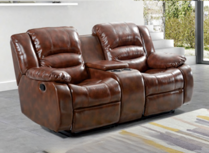 Sofa 2 Sitzer Design Sofas Polster Couchen Relax Braun Wohnzimmer