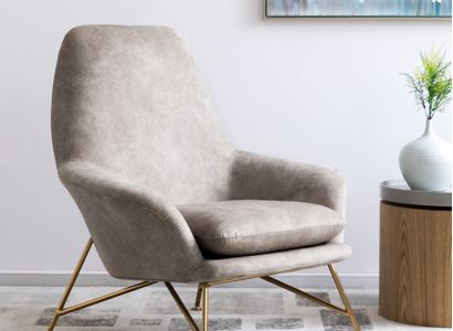 Sessel Design Luxus Textil Polster Garnitur Wohnzimmer Grau Einrichtung