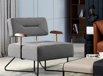 Sessel Stuhl Polster Fernseh Textil Holz Stoff Design Lounge Club Relax