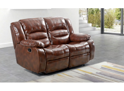 Wohnzimmer Sofa 2 Sitzer Moderne Couch Polster Sitzer Sofa Braun Holz