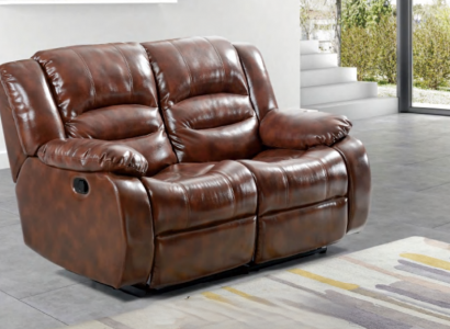 Wohnzimmer Sofa 2 Sitzer Moderne Couch Polster Sitzer Sofa Braun Holz