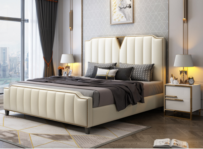 Doppelbett Schlafzimmer Betten Luxus Doppel Bett Beige Einrichtung Möbel