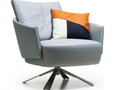 Sessel Polstermöbel Designer Moderner Wohnzimmer Drehstuhl Textil Neu