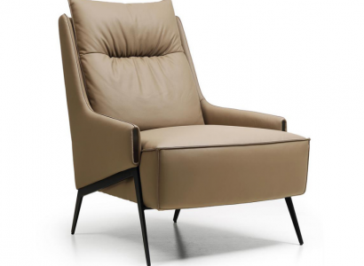 Sessel 1 Sitzer Kunstleder Lounge Luxus Polster Relax Möbel Design Couch