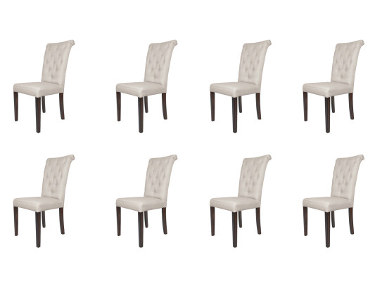 8x Stühle Stuhl Set Sessel Lehn Design Polster Leder Textil Ess Wohn Zimmer