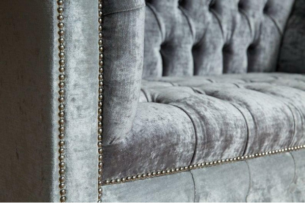 Design Chesterfield Stoff Couch Chaise Lounge Polster Neu Chaiselongues Sofas