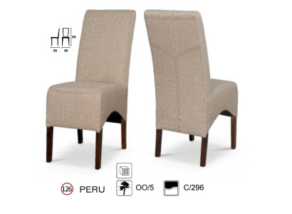 Esszimmerstuhl Peru - Stoff / Holz