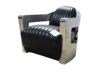 Ledersessel Sessel Aviator Clubsessel Art Deco Cocktailsessel Fernsehsessel neu