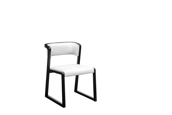 Stuhl 1x Ess Zimmer Club Stühle Sessel Designer Holz Lounge Italy Polster Weiß