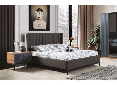 Design Schlafzimmer Set Luxus Modern Möbel Set Bett und 2x Nachttische