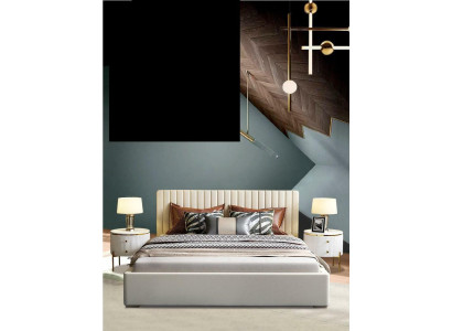 Designer Bett Schlafzimmer Doppelbett Betten Leder Hotel Luxus Polster 180/200cm